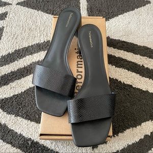 Reformation Mandy Minimal Block Heel Mule